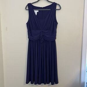 Davids Bridal Dress Size 14 Purple Sleeveless Bridesmaid Guest Knee Length